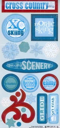 Stamping Station - Cross Country Skiing Sticker